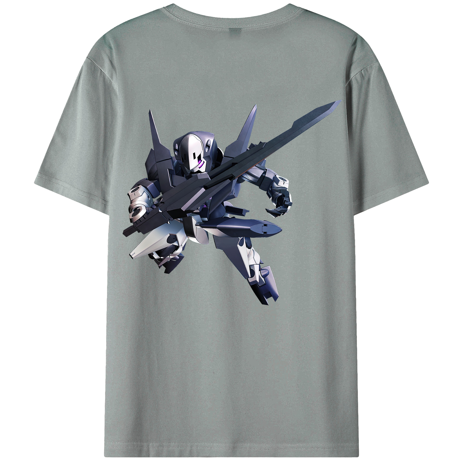 （画像用） 機動戦士ガンダム Mobile Suit Gundam 綿100％ メンズ半袖Tシャツ（バックプリント） 通気性